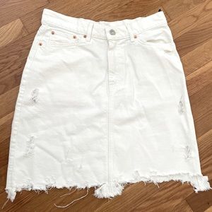 Jeans white skirt